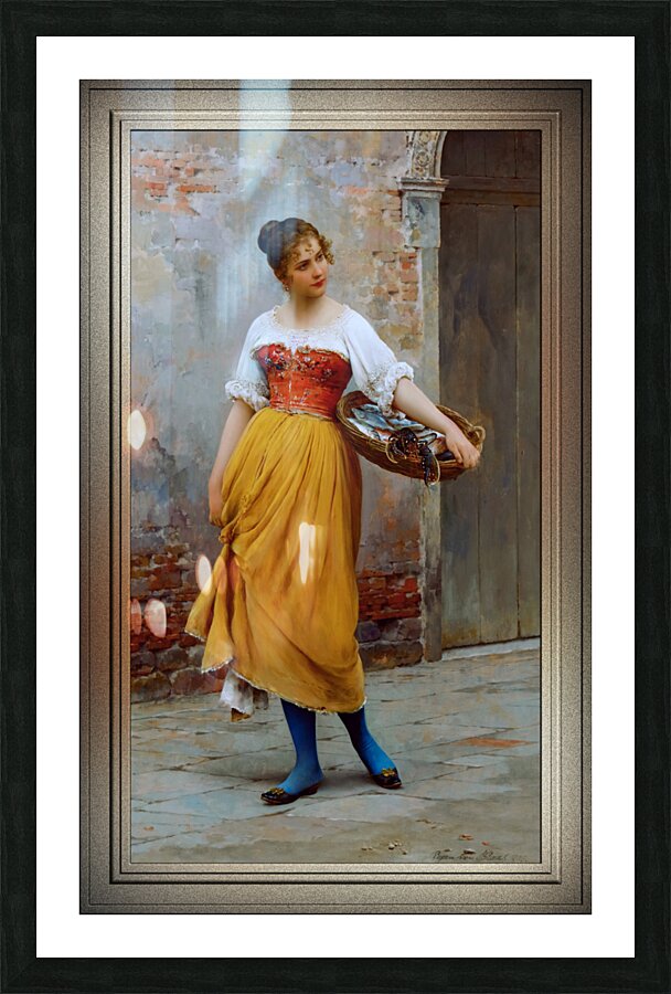 A Good Catch by Eugen von Blaas Remastered Xzendor7 Classical Fine Art Old Masters Reproductions Picture Frame print