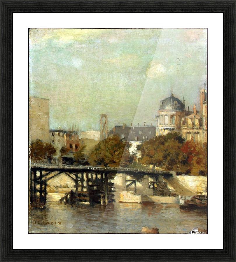 Scene with Bridge Picture Frame print