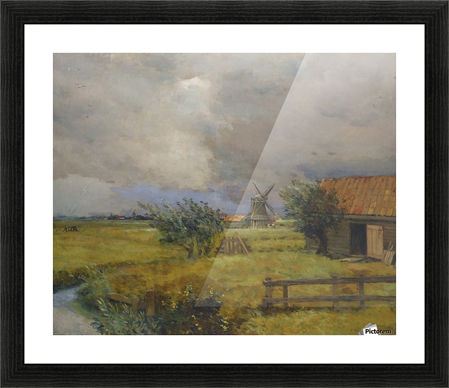 Stormy autumn Picture Frame print