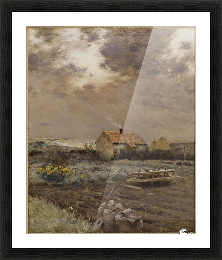 Country house landscape Picture Frame print