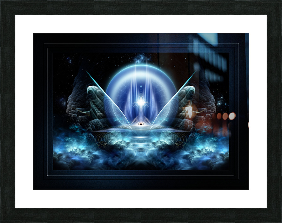 Seat Of The Gods Fantasy Fractal Art Digital  Composition by Xzendor7 Picture Frame print