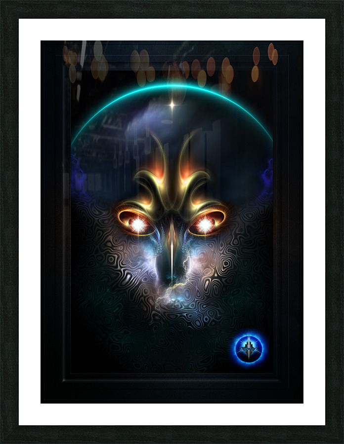Power Of Elvgren The All Seeing Fractal Art Composition  by Xzendor7 Picture Frame print