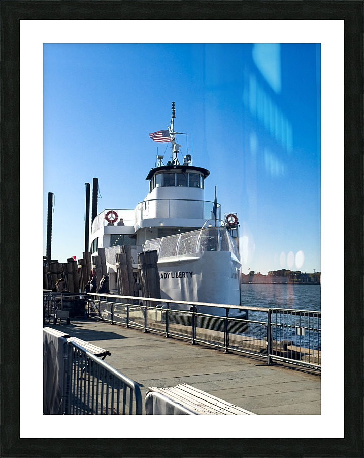 Lady Liberty Boat Picture Frame print