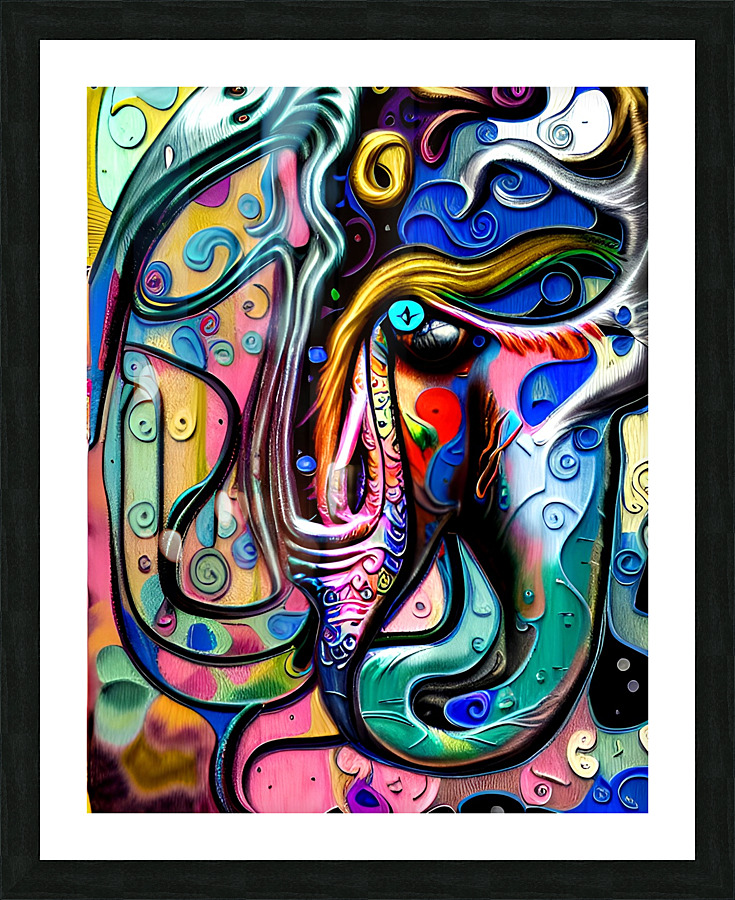 Abstract Elephant Art Picture Frame print