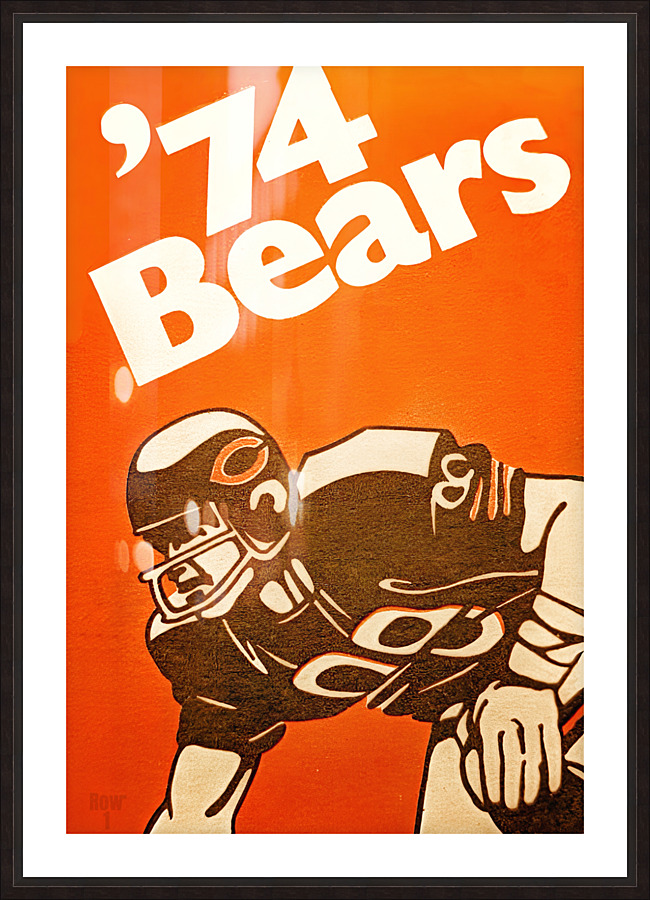 1974 Chicago Bears Throwback Sports Poster Picture Frame print