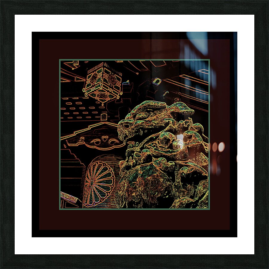 A JAPANESE FOO DOG   Picture Frame print