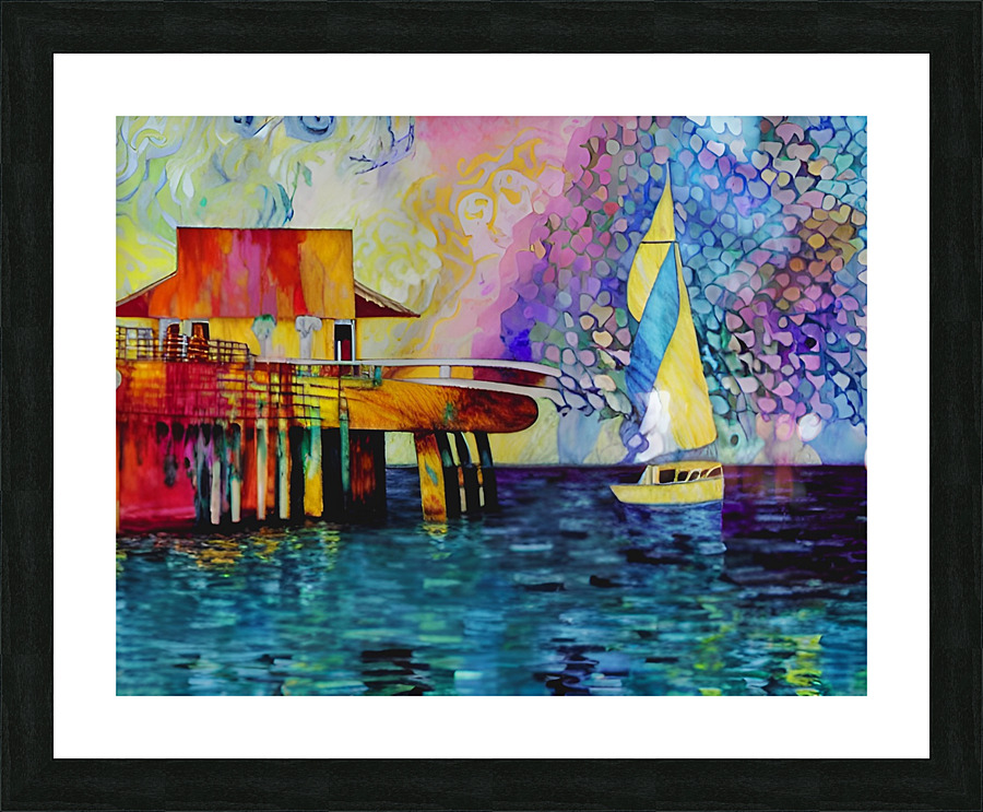 Naples Pier Memories  Picture Frame print