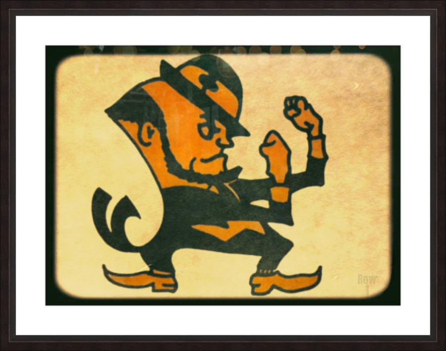 University of Notre Dame Leprechaun Mascot Viewfinder Slide Art Picture Frame print