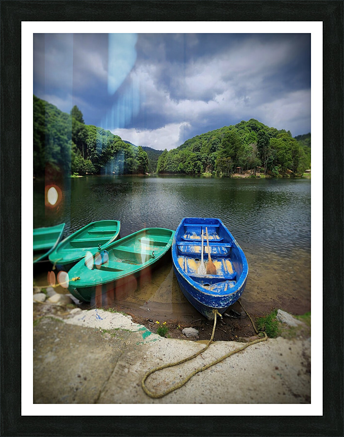 Lake Paddel Boats I - Color Picture Frame print