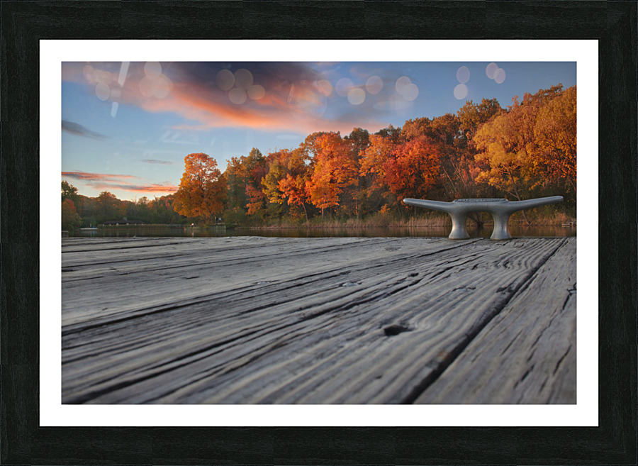 Lake Pier in the Fall I Picture Frame print
