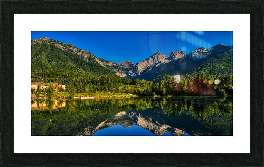 Capturing Maidens Serenity: A Breathtaking Shot of Fernies Majestic Mountains and Tranquil Maiden Lake Picture Frame print