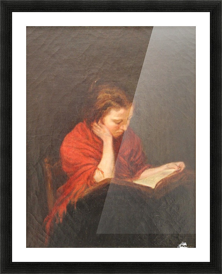 Woman reading Picture Frame print