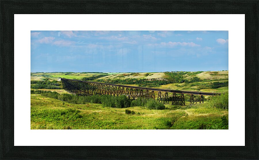 Rising Above: The Magnificent Fabyan Trestle in Albertas Breathtaking Landscape Picture Frame print
