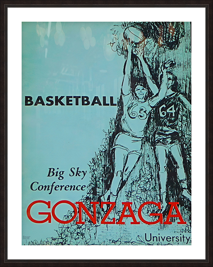 1963 gonzaga basketball art Picture Frame print