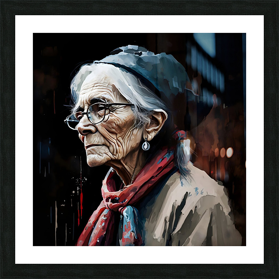 Wild West old woman no.5 Picture Frame print