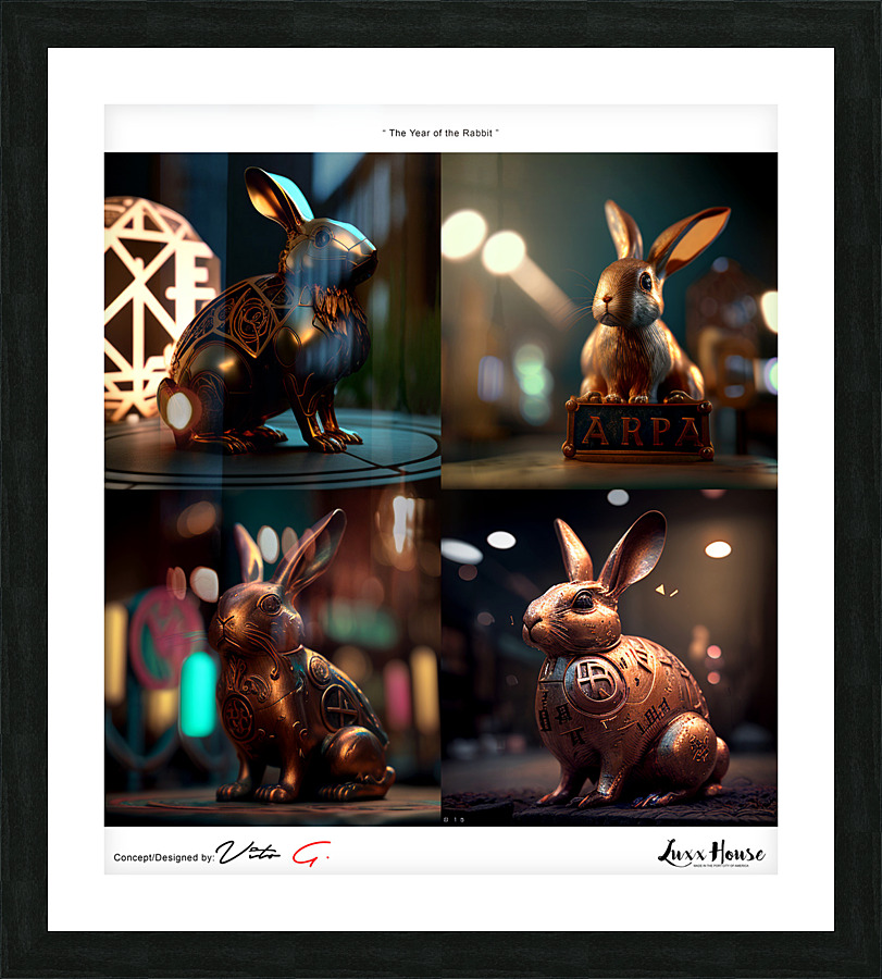 Year of the Rabbit B1 Picture Frame print