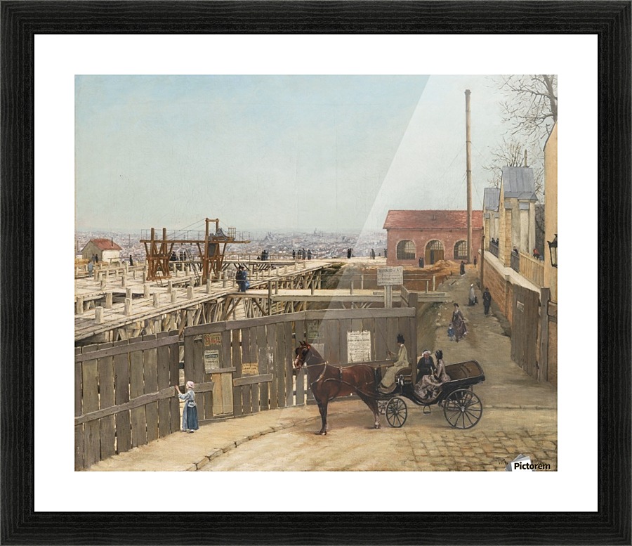 The construction of Sacre-Coeur, Montmartre  Framed Print Print
