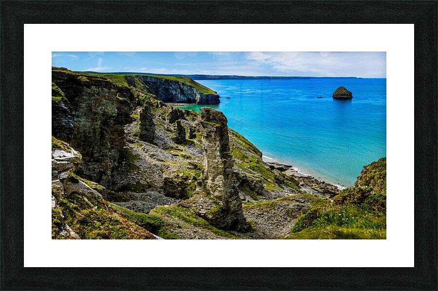 Rugged Beauty: Exploring the Stacks of Tintagel and Trebarwith Beach Picture Frame print