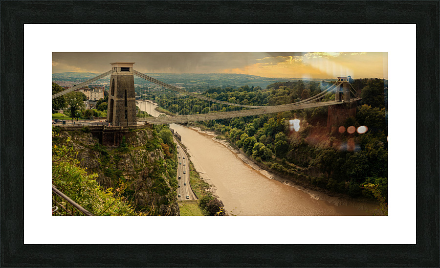 Bridge of Light: A Stunning View of the Clifton Suspension Bridge Picture Frame print