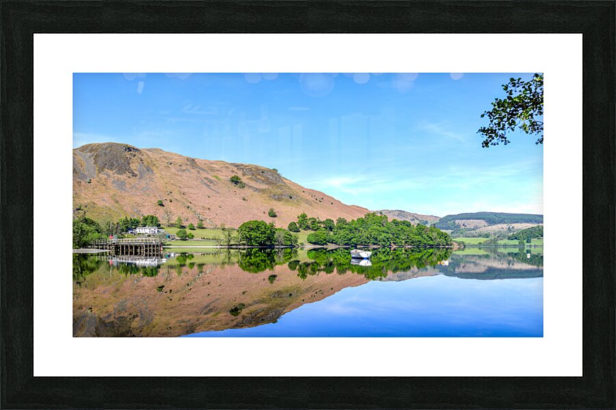 Reflections of Serenity: An Ultra High-Resolution Image of Howtown Ullswater Landing Picture Frame print
