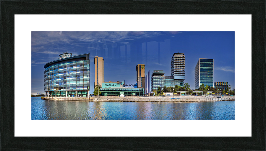 Reflections on Media City: A Gallery of High-Resolution Canal Hues Picture Frame print