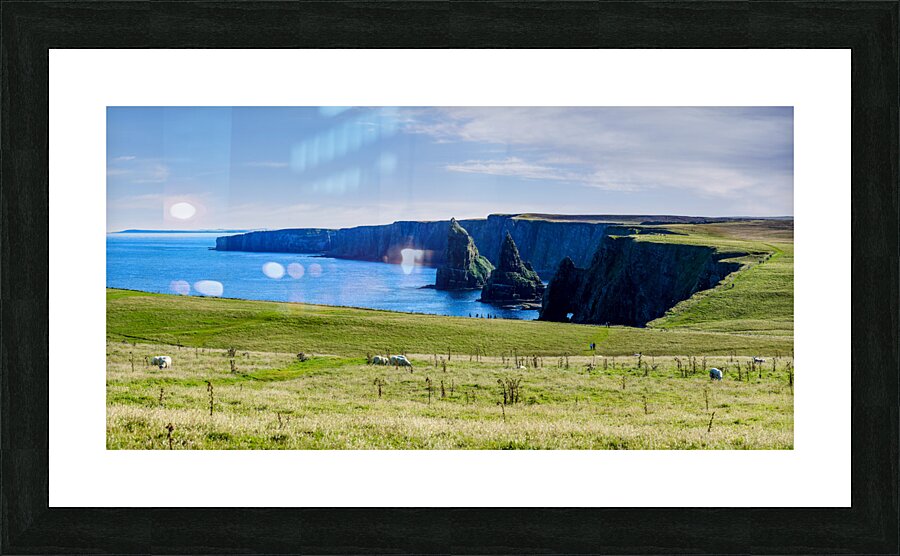 A Day at the Edge: Witnessing the Beauty of Duncansby Stacks Up Close  Framed Print Print