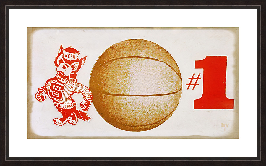 1983 NC State Basketball Number 1 Picture Frame print