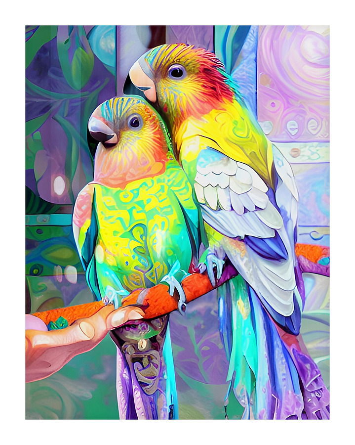 Love Birds Picture Frame print