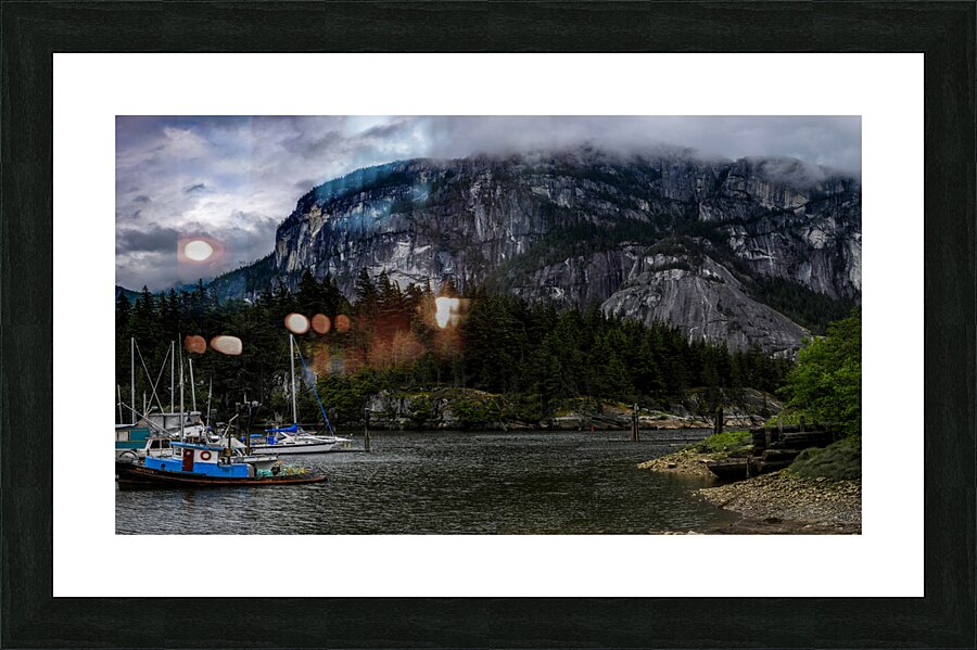 Shrouded in Mist: Capturing the Majestic Stawamus Chief in Squamish Picture Frame print