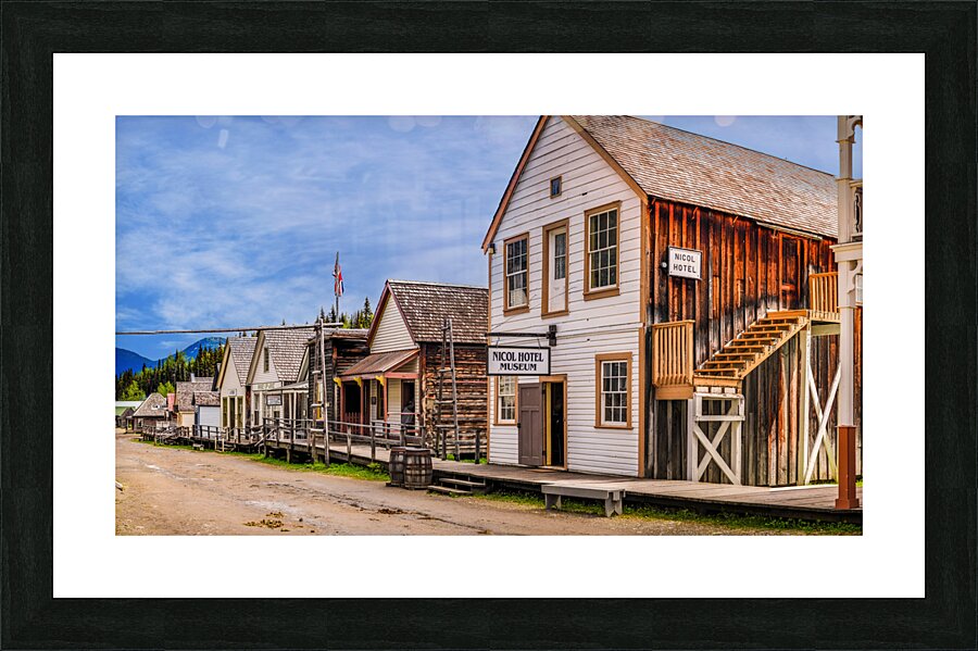 Framing History: A Photograph of Barkervilles Tin Shop Barbershop and More Picture Frame print