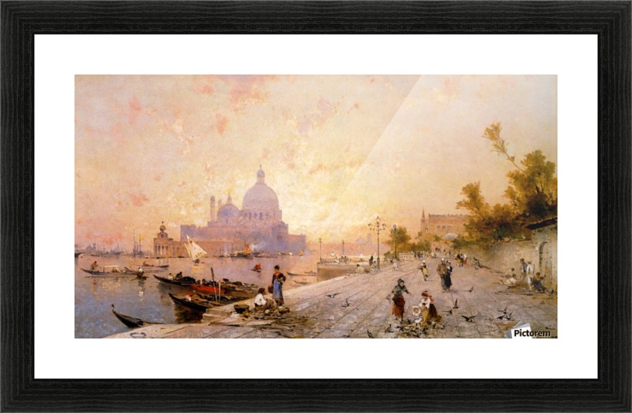 Landscape on a port Picture Frame print