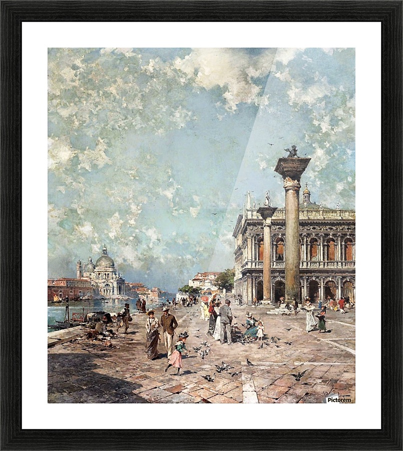 Landscape of the square Picture Frame print