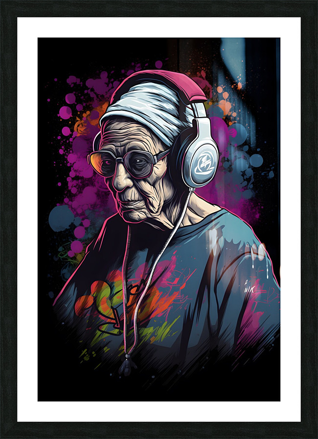 Graffiti old woman no.5 Picture Frame print
