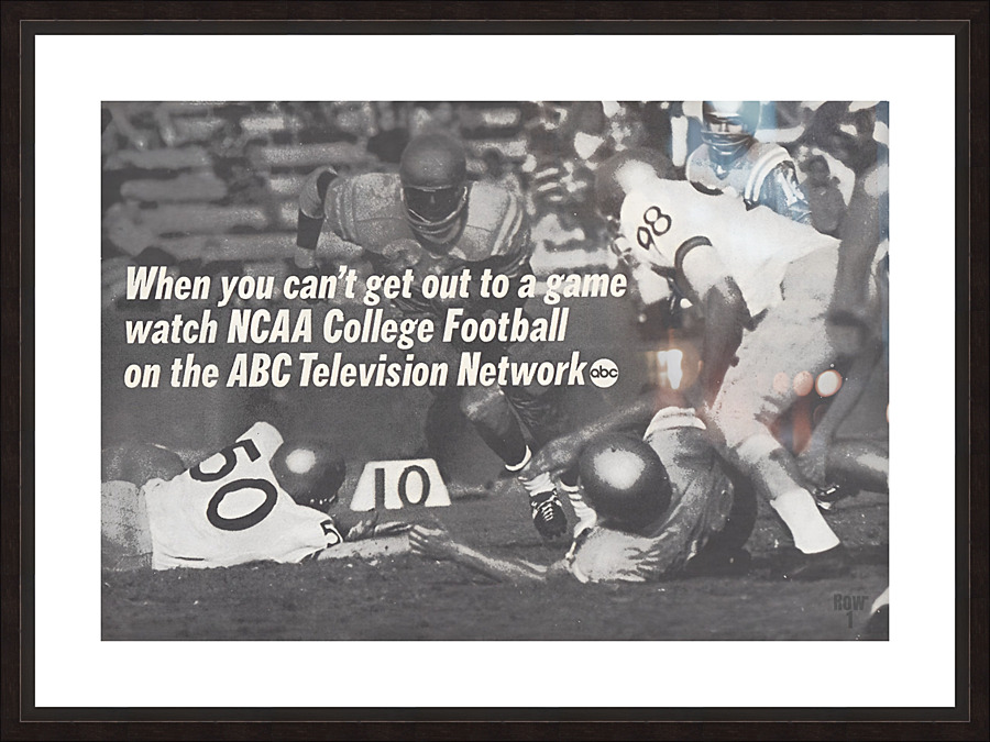 1966 ABC College Football Advertisement Print  Framed Print Print