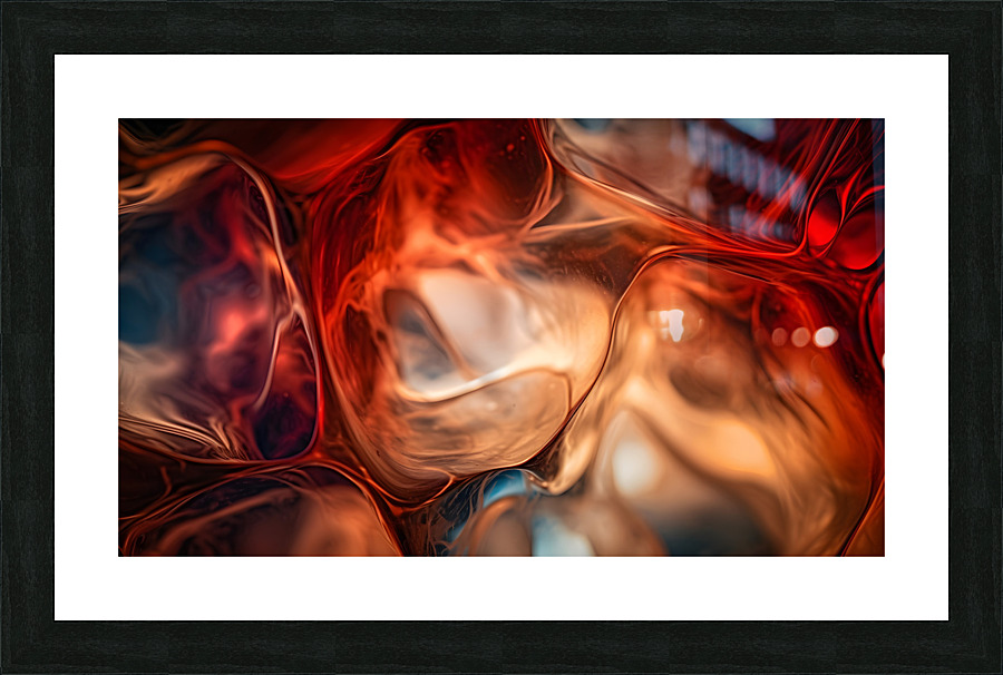 Beer and Ice Abstract Picture Frame Printing