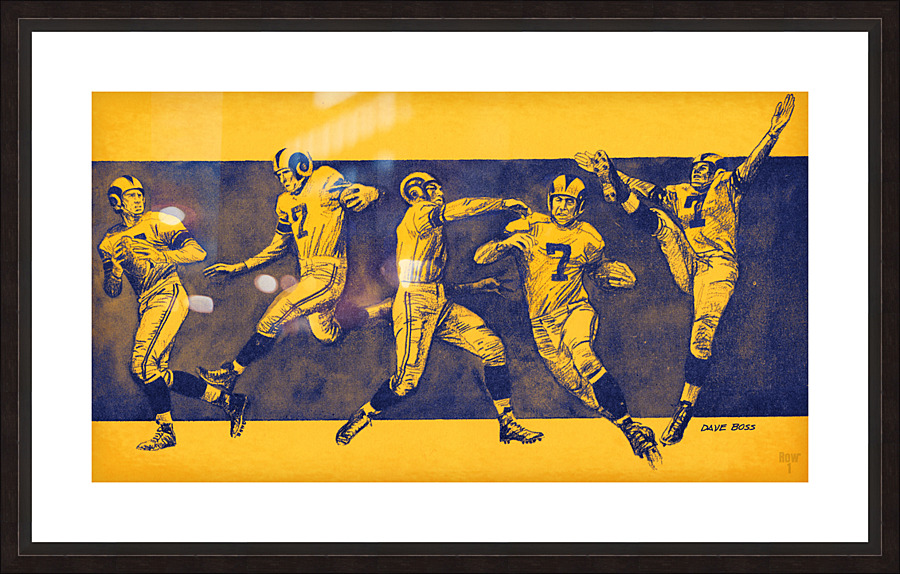 1961 LA Rams Art by David Boss Picture Frame print