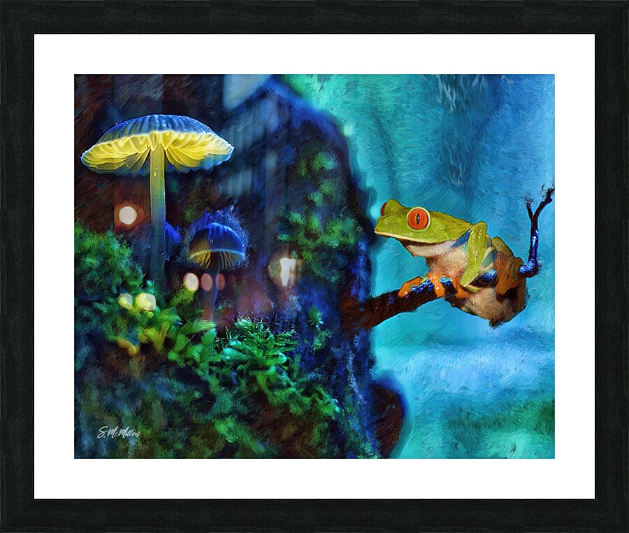 Red Eyed Tree Frog  Framed Print Print