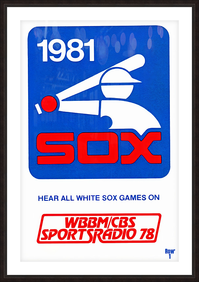 1981 Chicago White Sox WBBM Radio Ad Picture Frame print