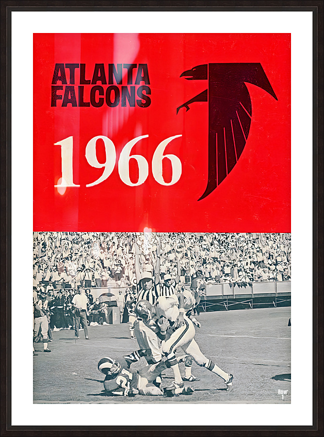 1966 Atlanta Falcons Throwback Art Picture Frame print
