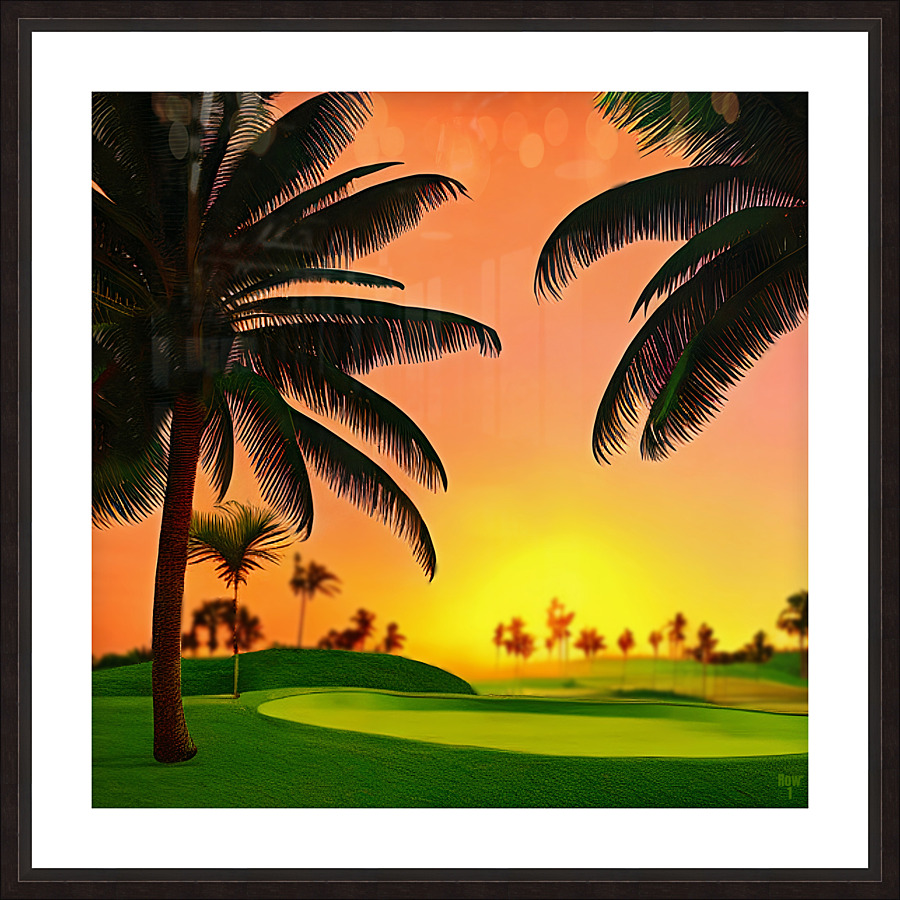 Miami Greens Picture Frame print