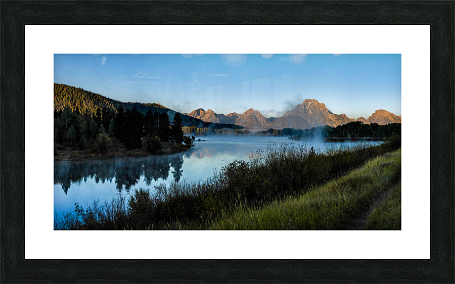 Reflections of Grandeur: Oxbow Bend and the Majestic Tetons Picture Frame print