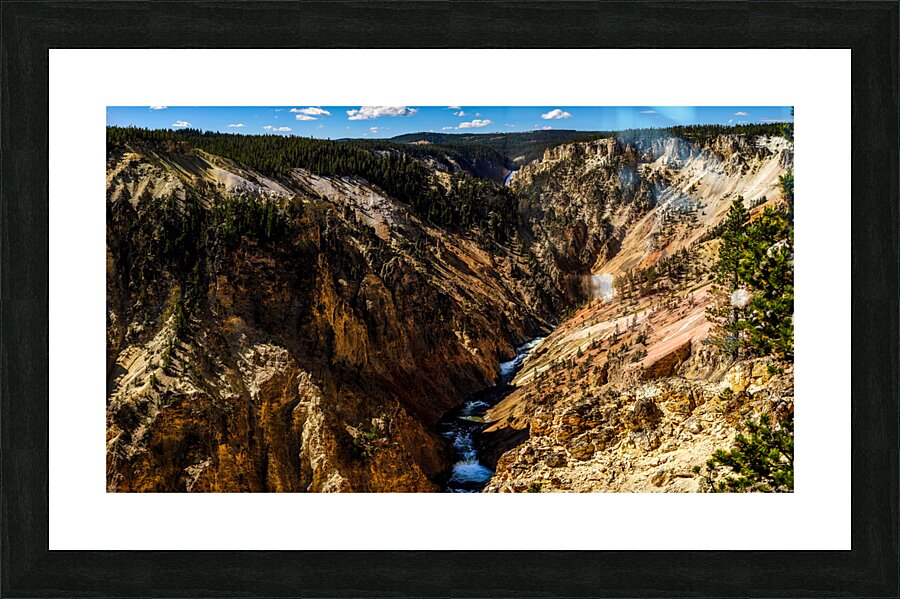 Captivating Contrasts: Inspiration Point at the Grand Canyon of Yellowstone Picture Frame print