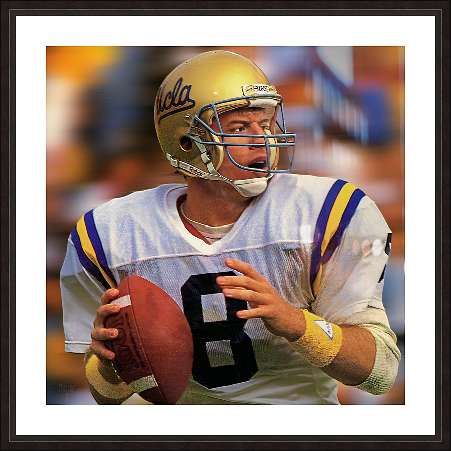Troy Aikman UCLA 3D Football Art Picture Frame print