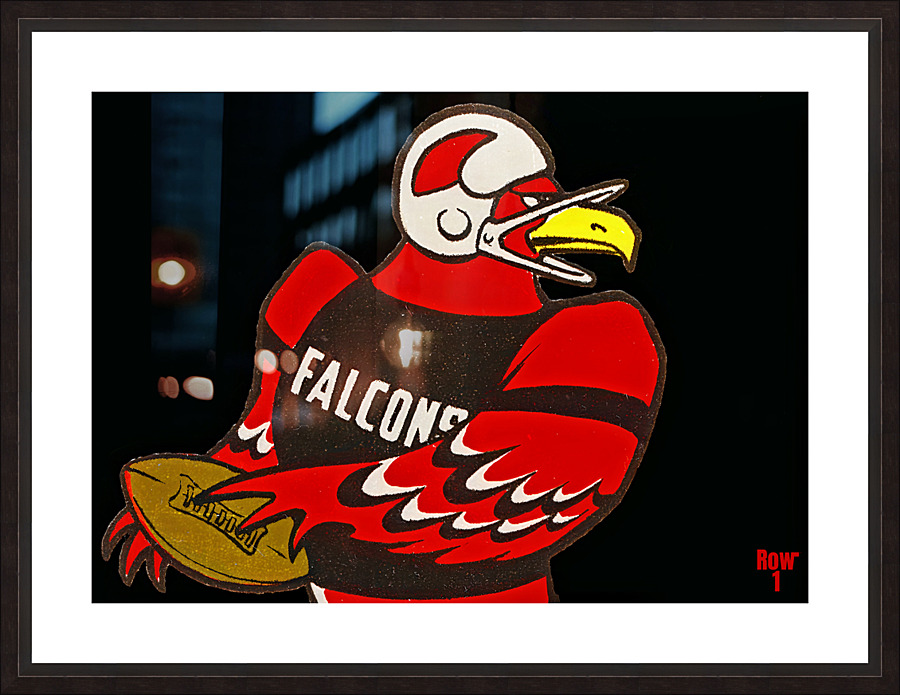 Throwback Atlanta Falcons Cartoon Art Picture Frame print