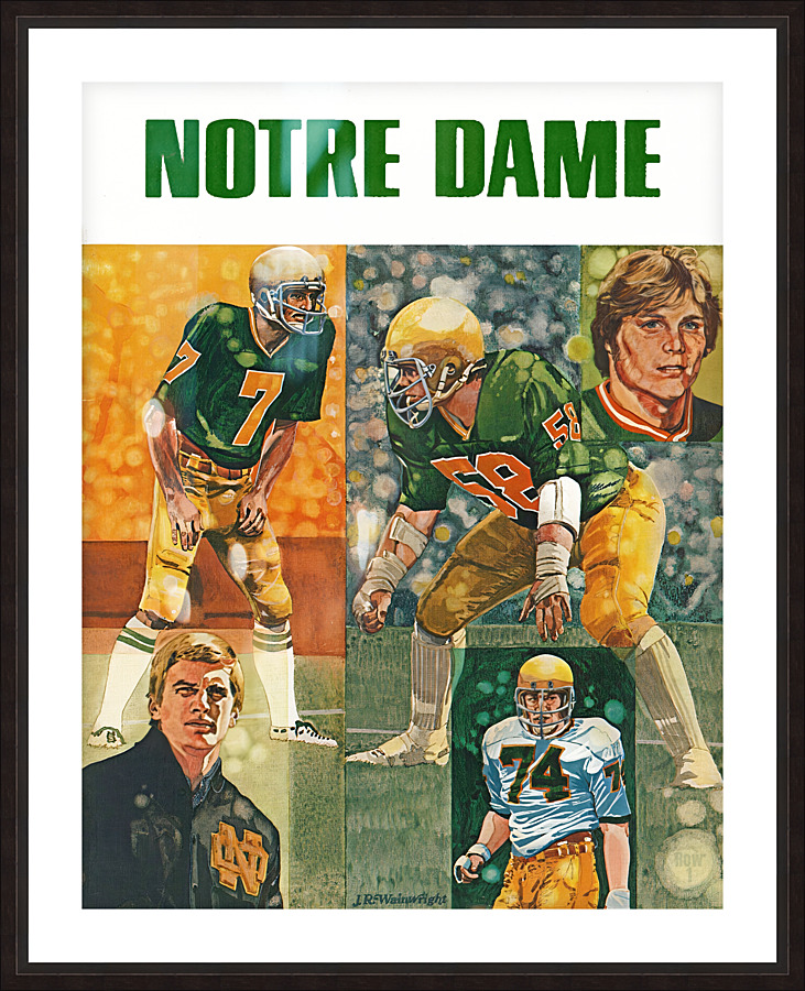 1978 Notre Dame Football Art Remix  Framed Print Print