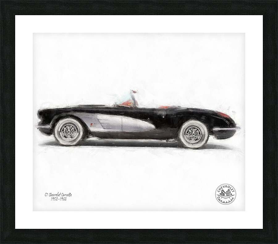C1 Corvette Convertible Picture Frame print