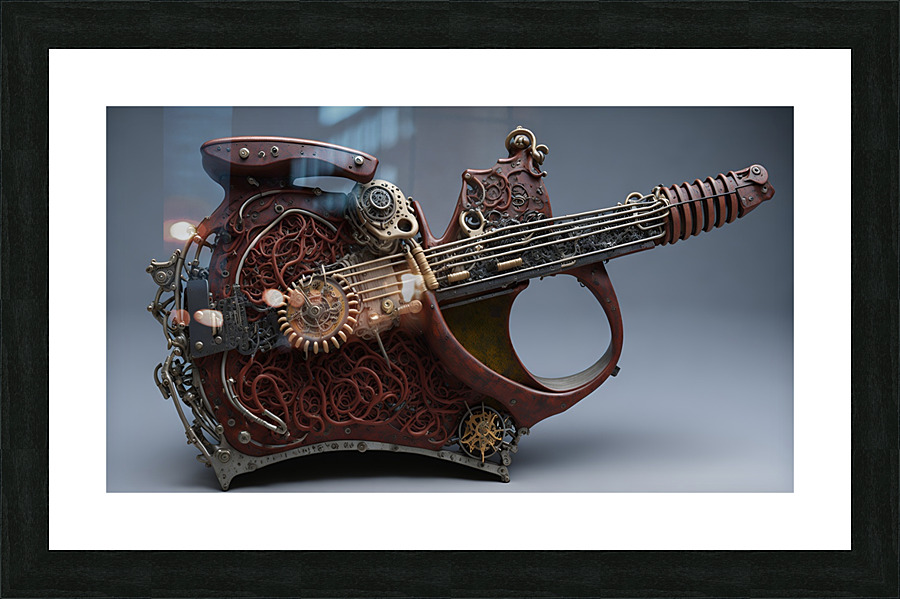 Steampunk Musical Instrument 1-4  Framed Print Print