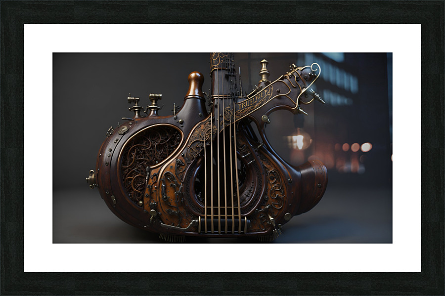 Steampunk Musical Instrument 3-4  Framed Print Print
