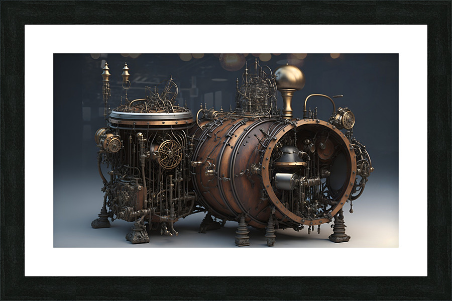 Steampunk Musical Instrument 4-4  Framed Print Print