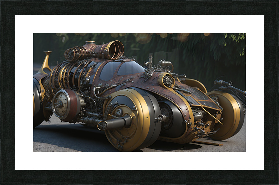 Steampunk Racecar 1-3  Framed Print Print